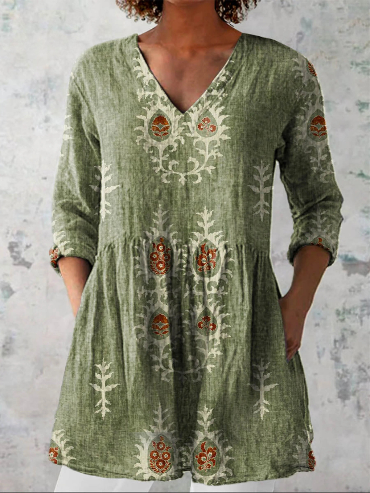 Elise | Blusa Lunga con Scollatura a V