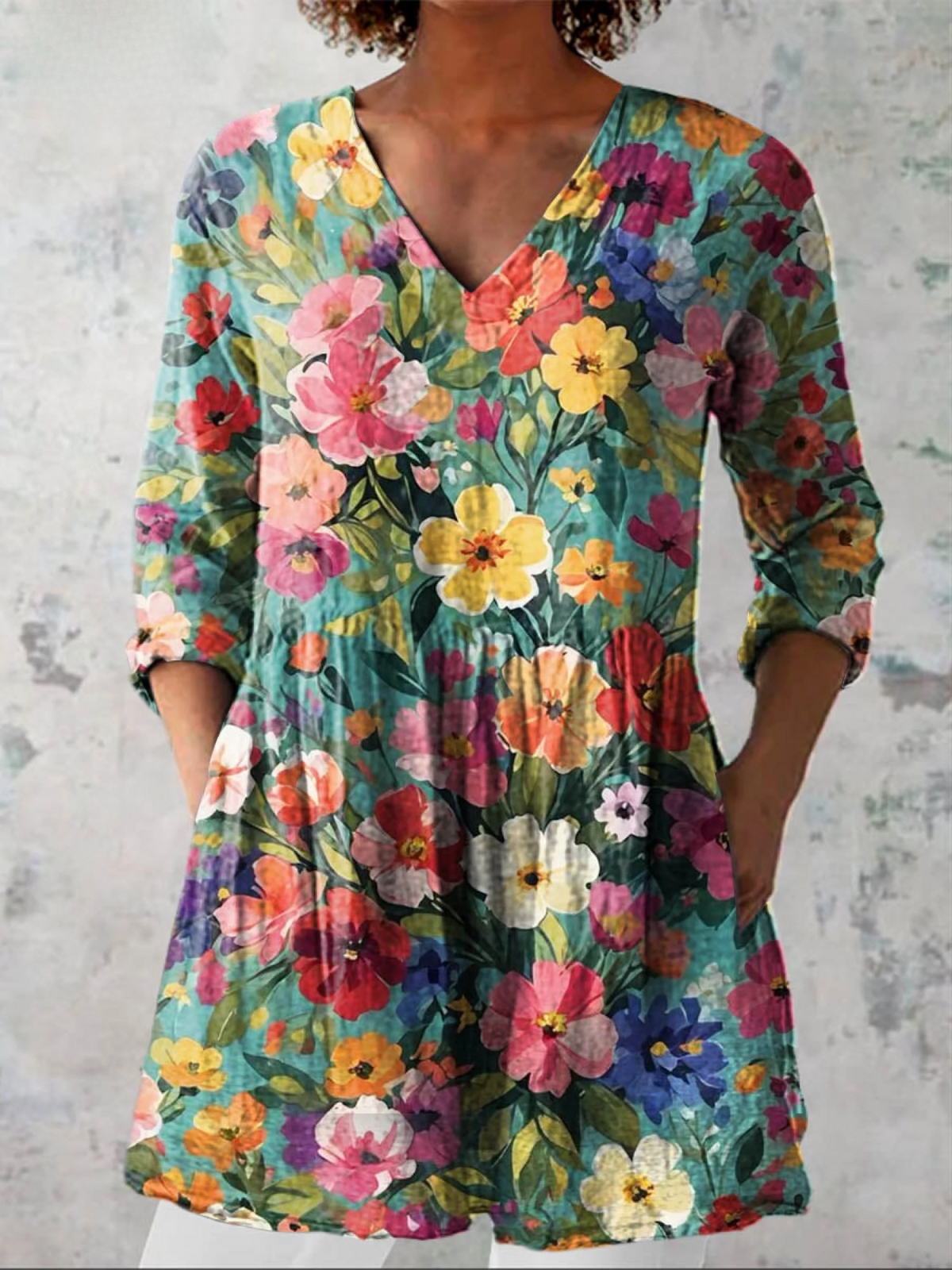 Nora | Blusa Lunga con Scollatura a V