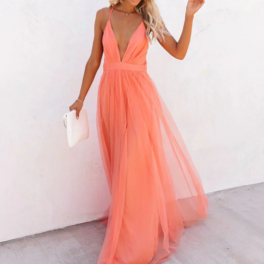 Maxi Dress Luce Corallo