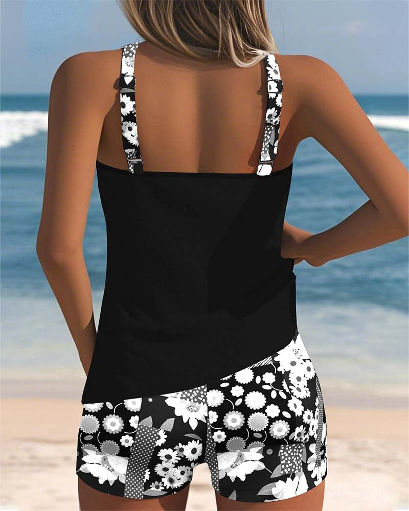 Sabrina | Costume da bagno a due pezzi con vestibilità comoda e stile floreale da spiaggia