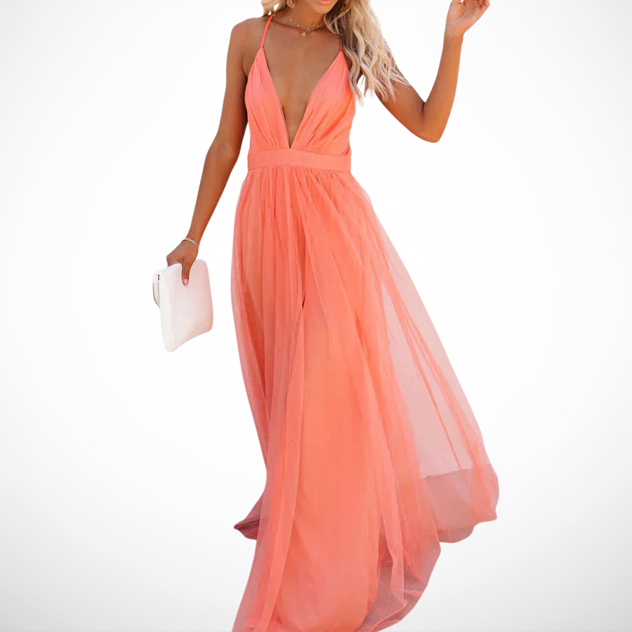 Maxi Dress Luce Corallo