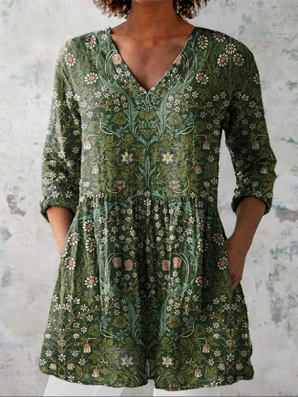 Julie | Blusa Lunga con Scollatura a V