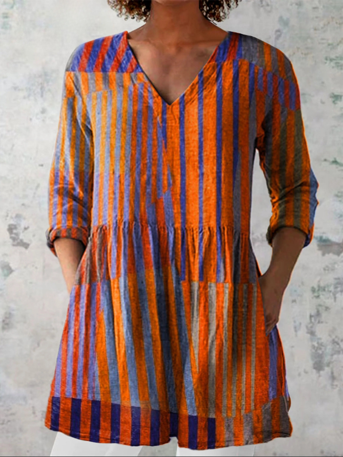 Nadia | Blusa Lunga con Scollatura a V