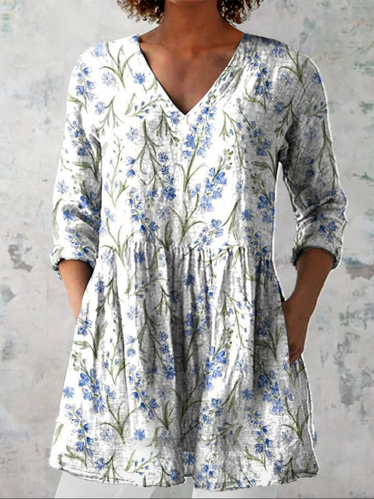 Jeanne | Blusa Lunga con Scollatura a V