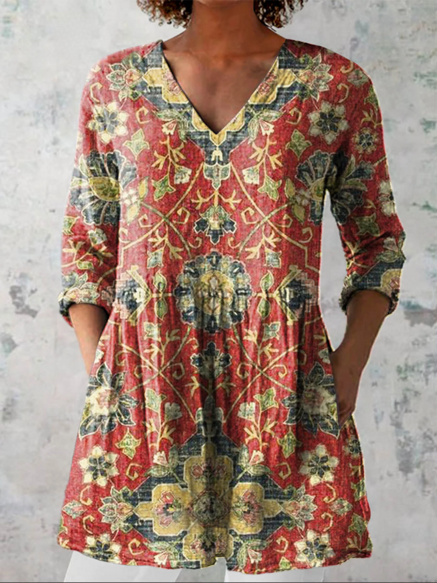 Lea | Blusa Lunga con Scollatura a V