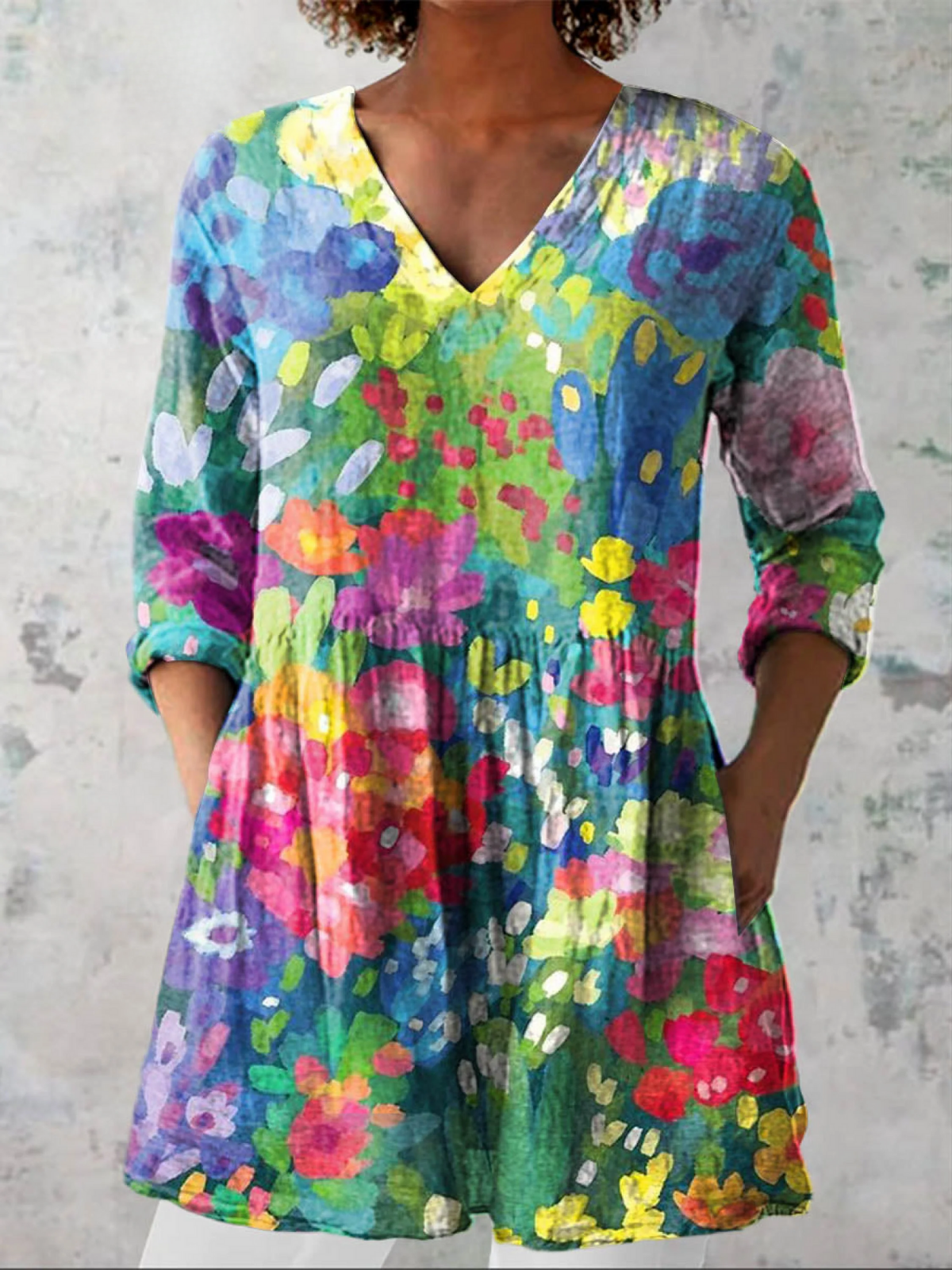 Maelle | Blusa Lunga con Scollatura a V