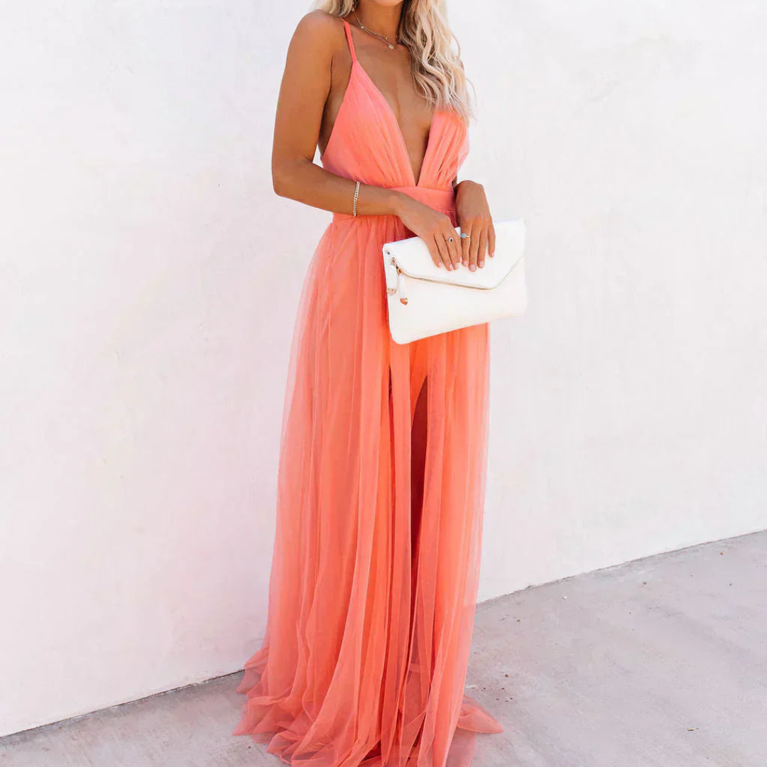 Maxi Dress Luce Corallo