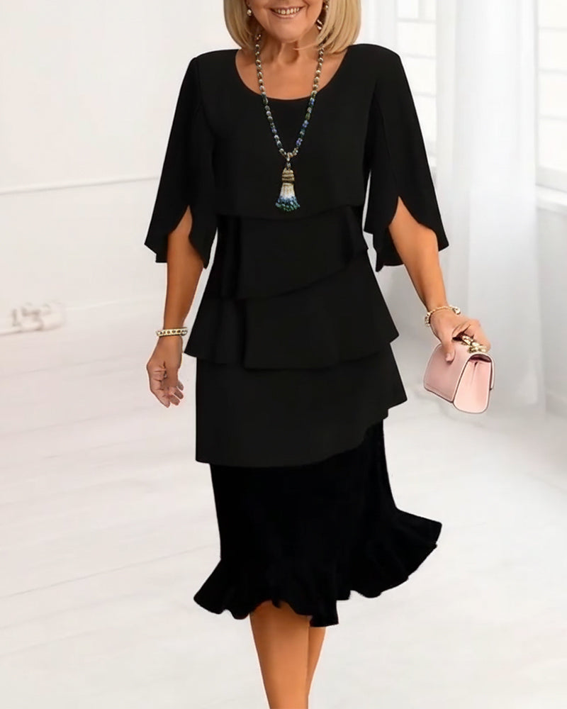 Patricia | Abito Chic con Dettagli a Volant