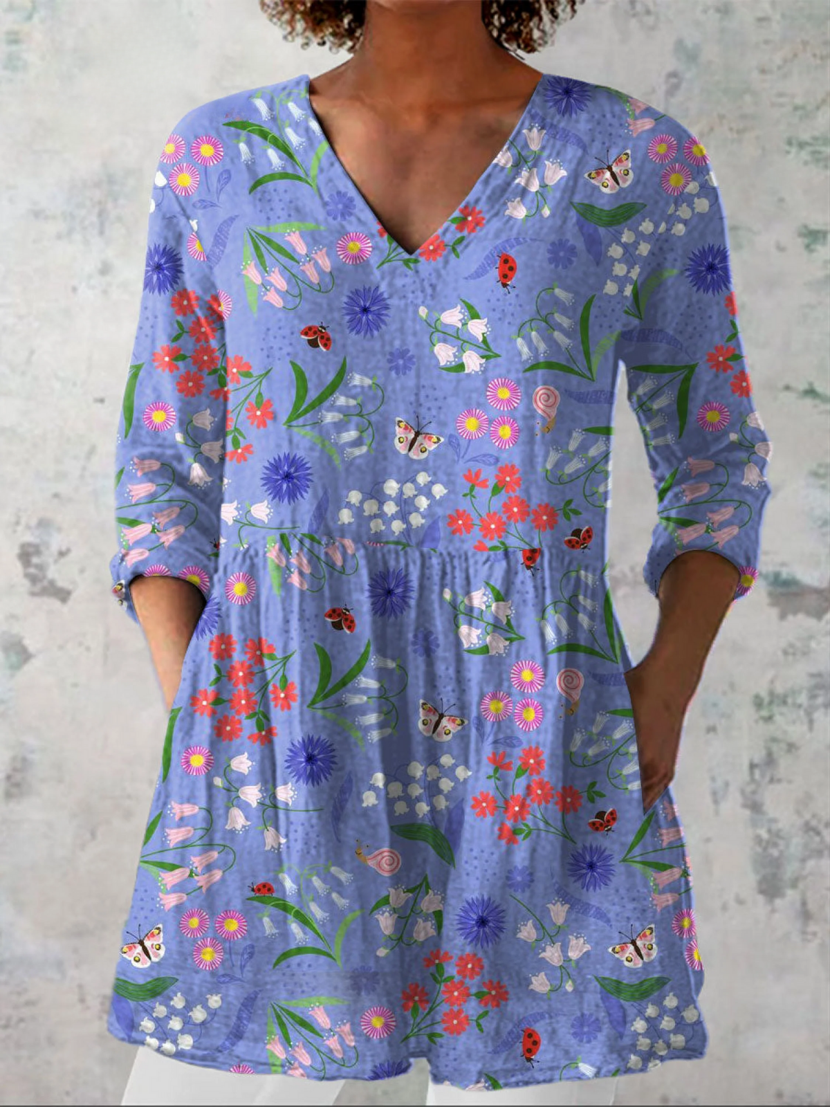 Aline | Blusa Lunga con Scollatura a V