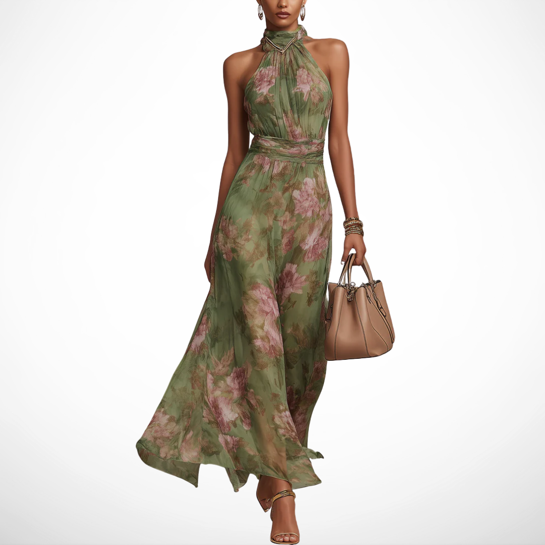 Élise Floral Long Elegant Dress
