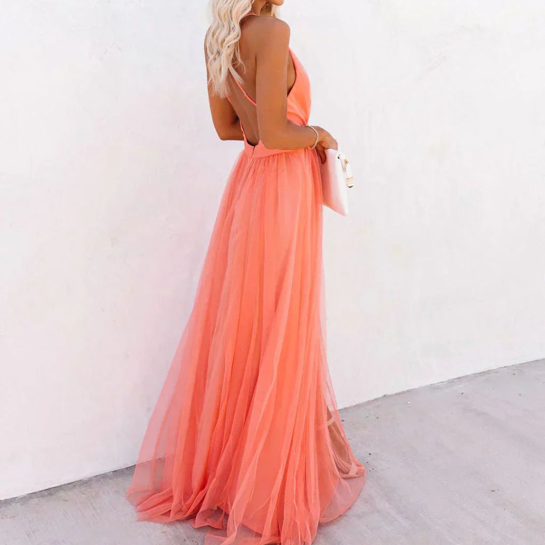 Maxi Dress Luce Corallo