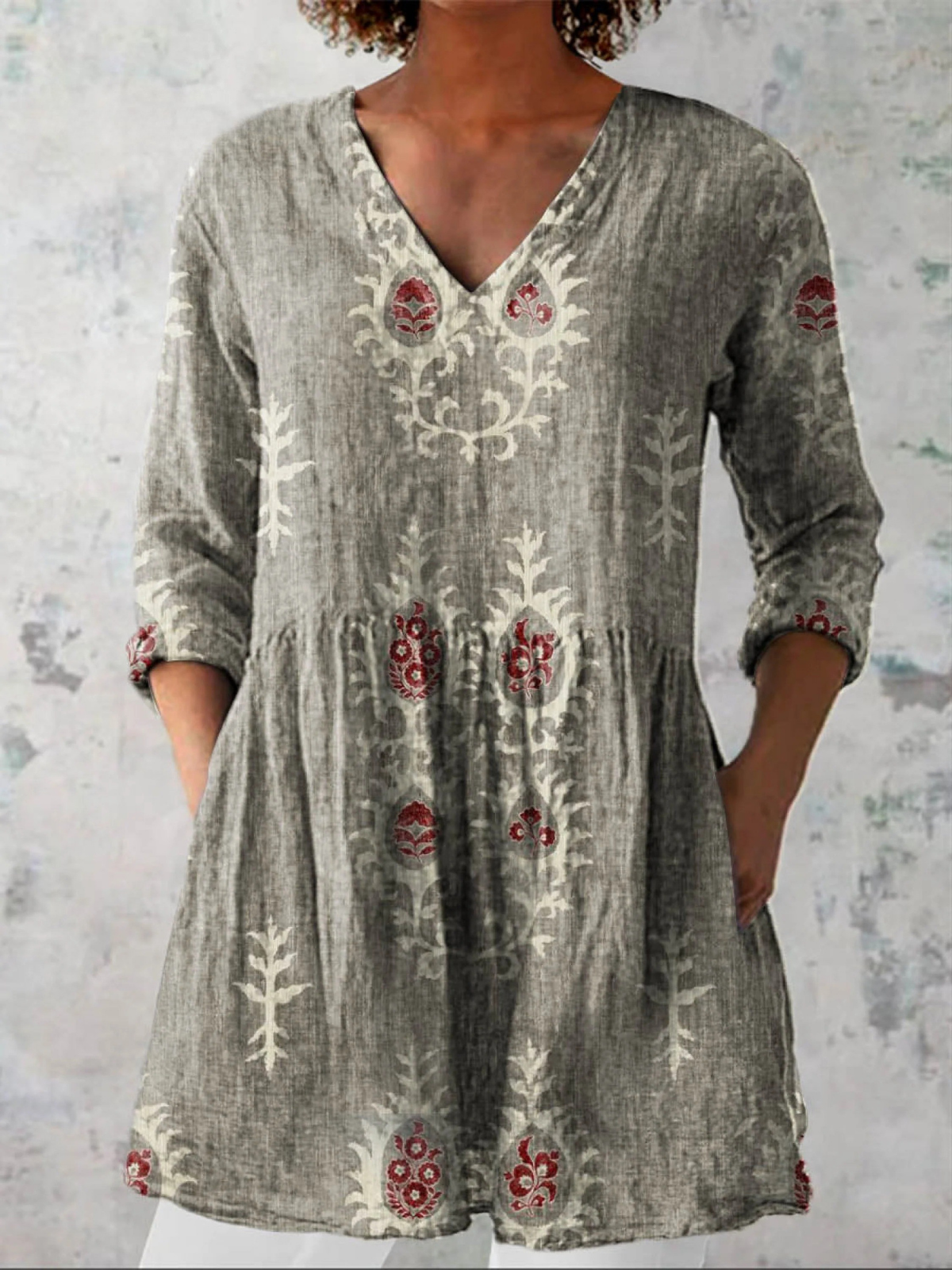 Elise | Blusa Lunga con Scollatura a V