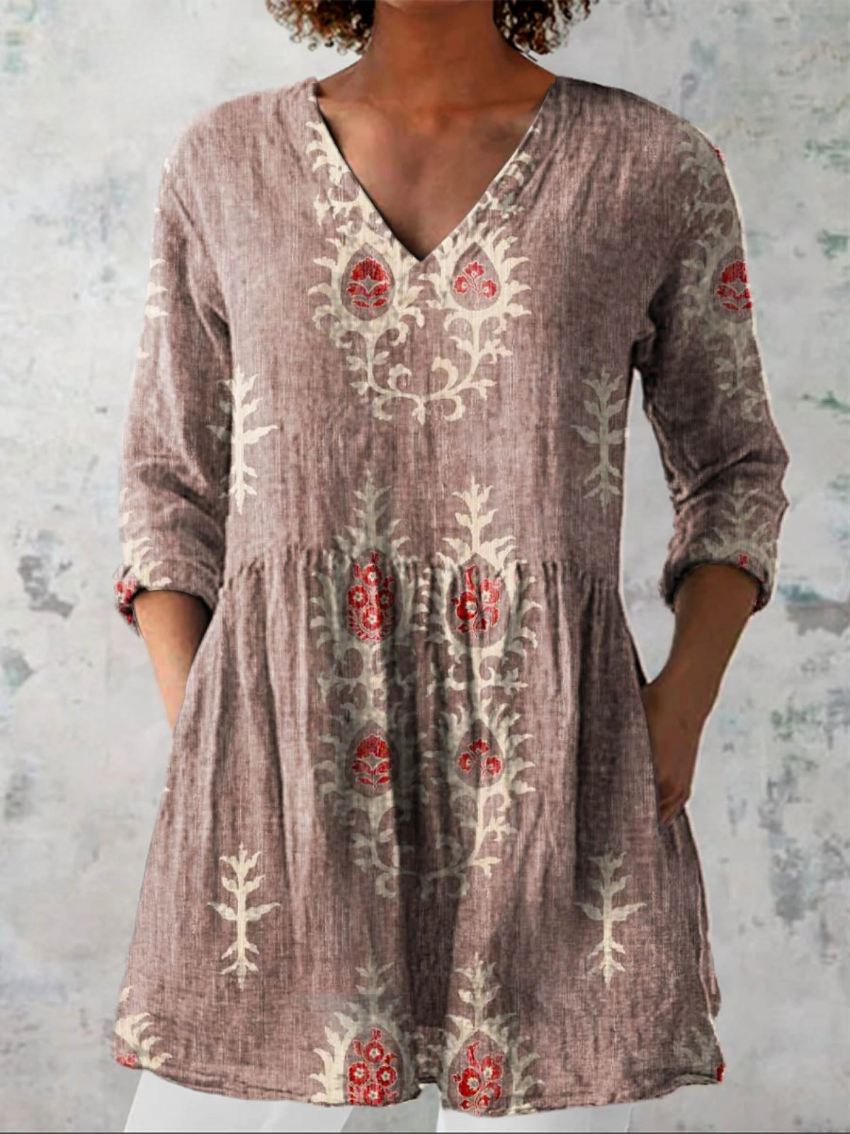 Elise | Blusa Lunga con Scollatura a V