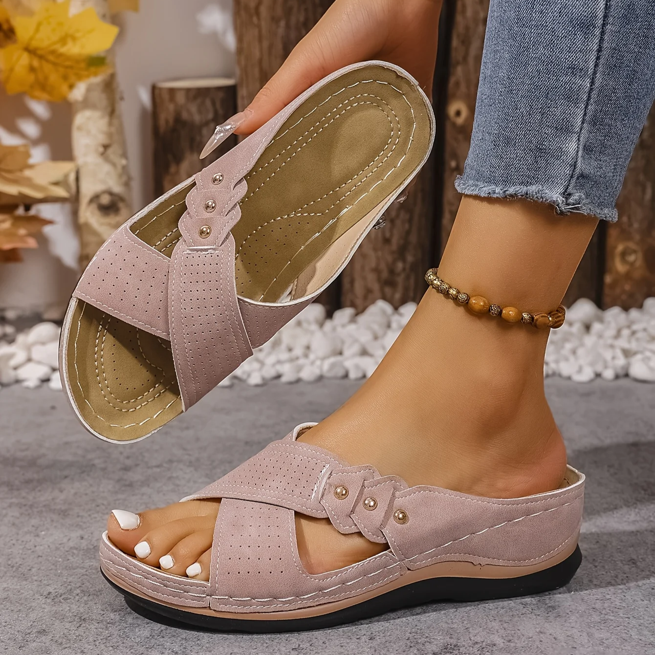 Daniela | Sandali con Zeppa Eleganti e Confortevoli