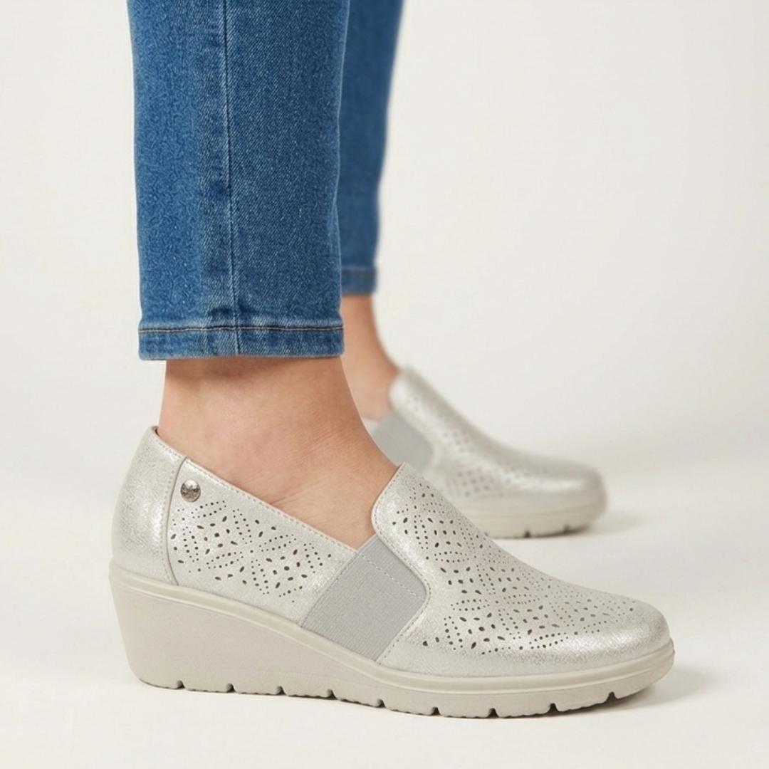 Alexandra - Mocassino comodo Donna con zeppa