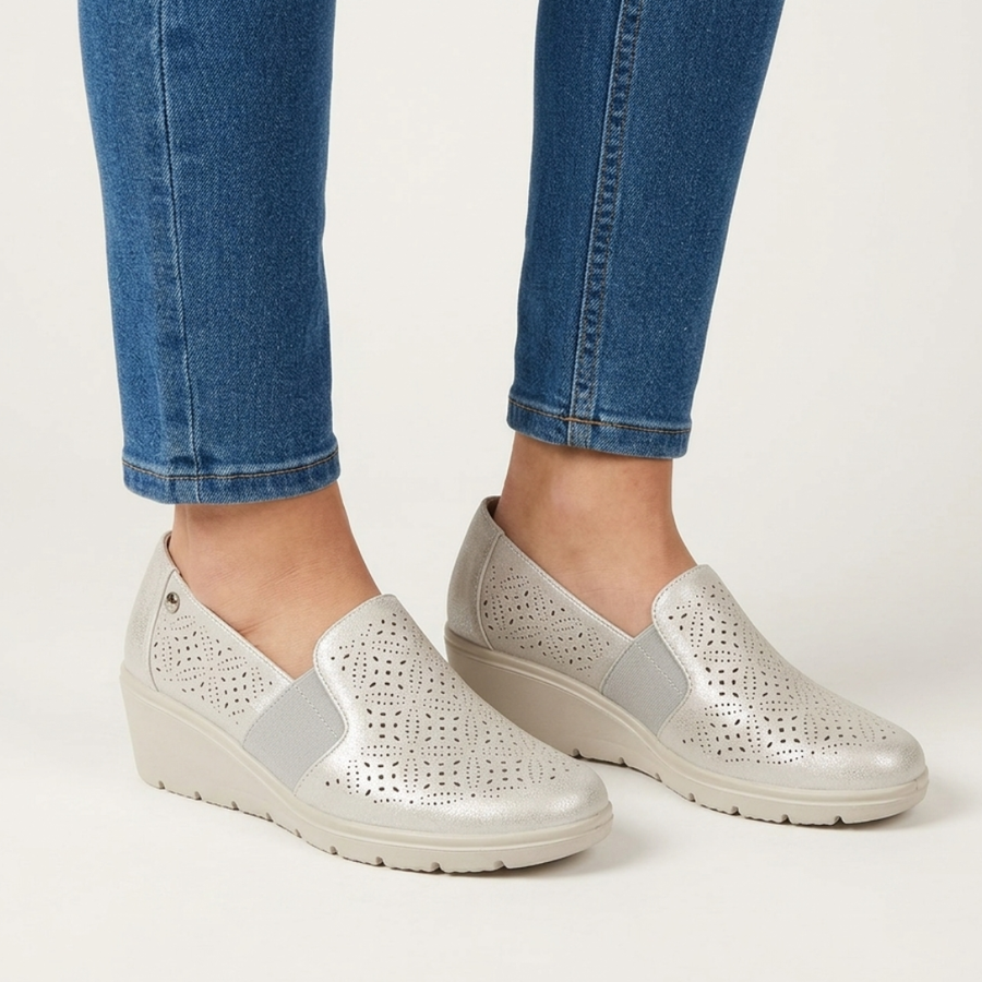 Alexandra - Mocassino comodo Donna con zeppa
