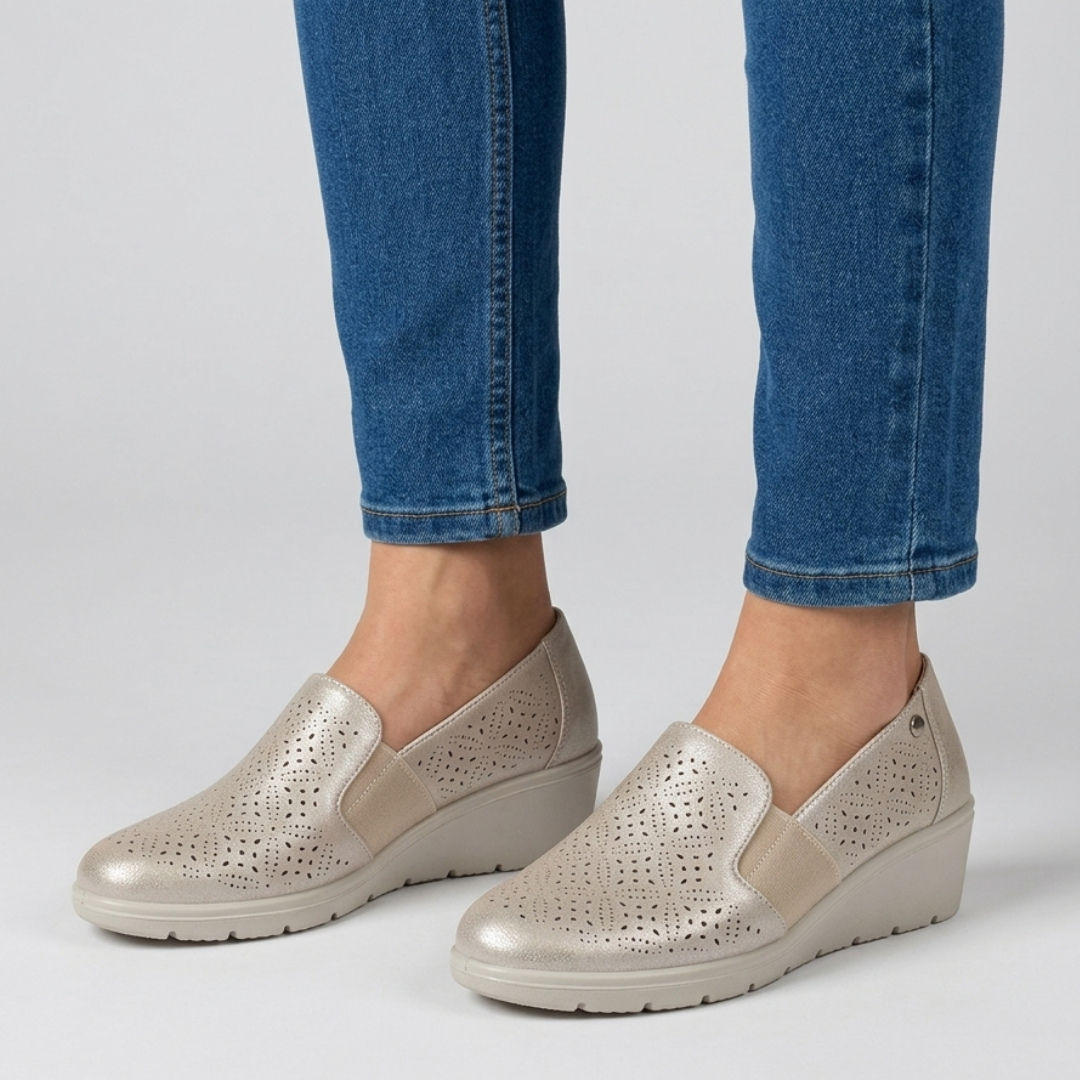 Alexandra - Mocassino comodo Donna con zeppa