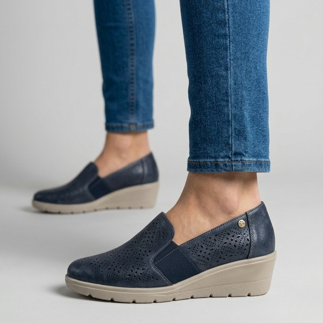 Alexandra - Mocassino comodo Donna con zeppa