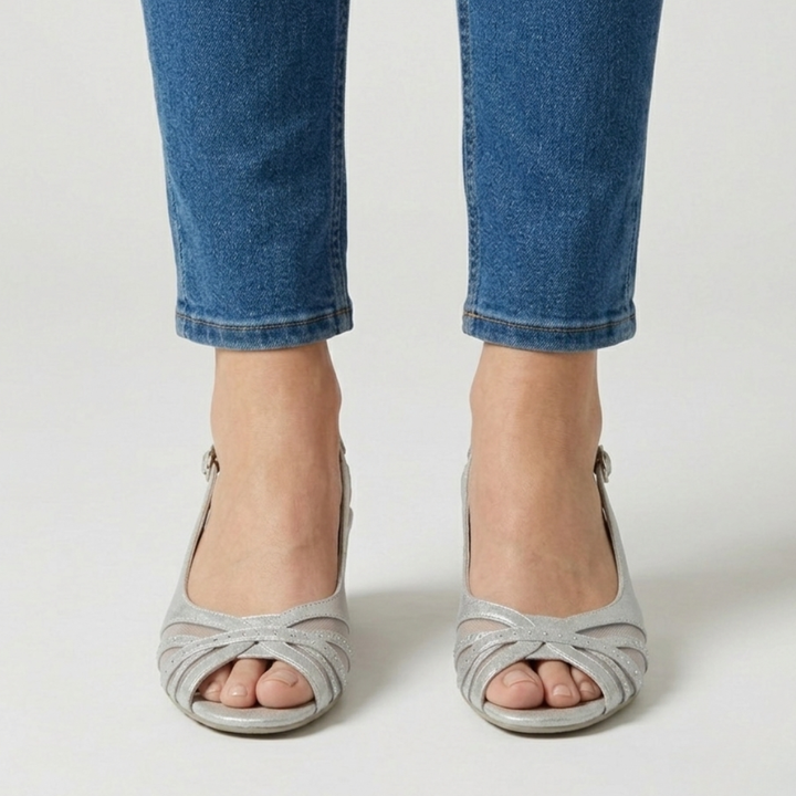 Amedea - Sandalo comoda Donna con tacco