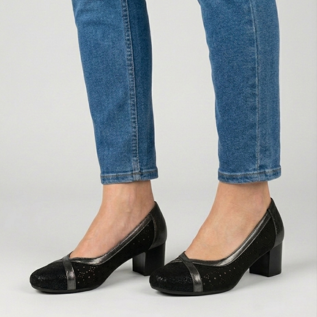 Amina - Mocassino comoda Donna con tacco