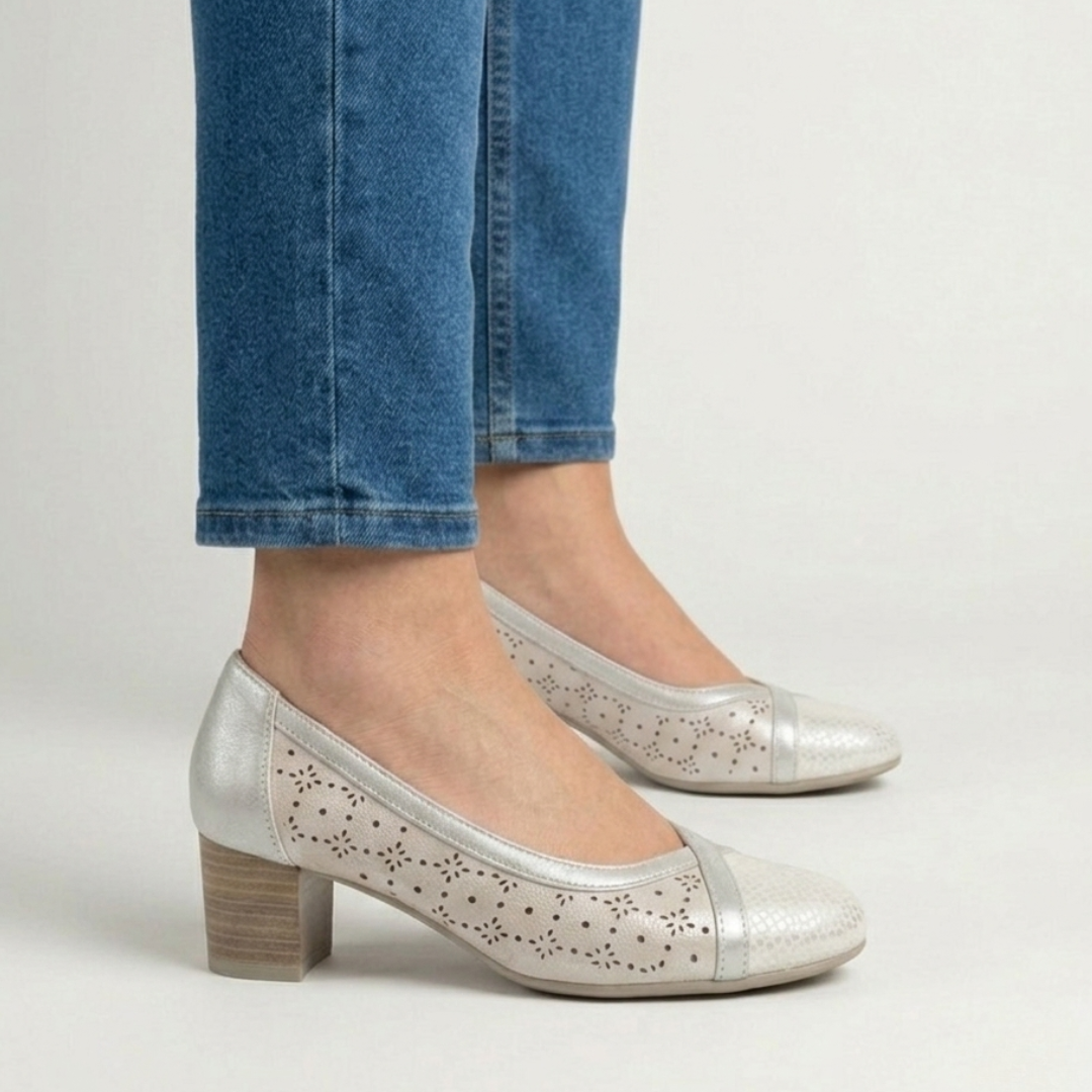 Amina - Mocassino comoda Donna con tacco