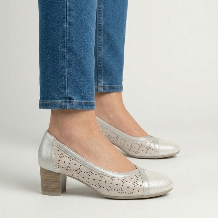 Amina - Mocassino comoda Donna con tacco