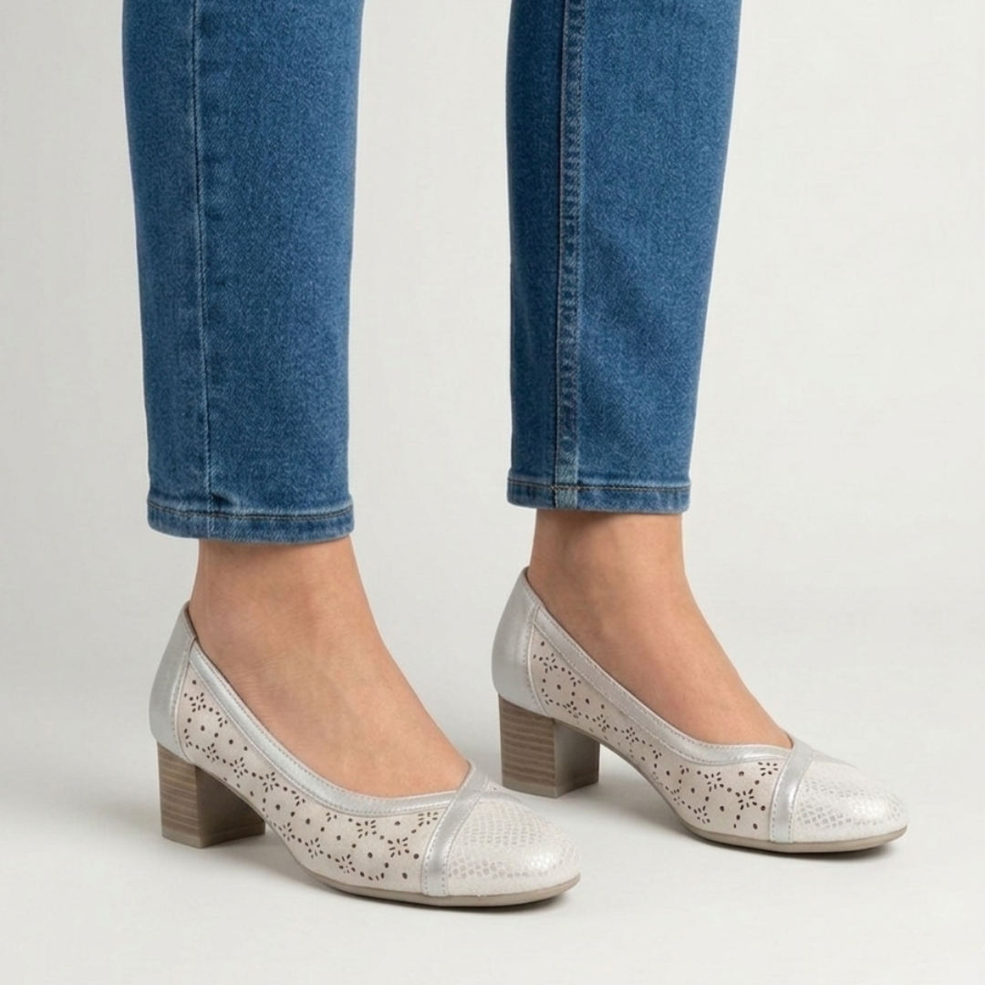 Amina - Mocassino comoda Donna con tacco