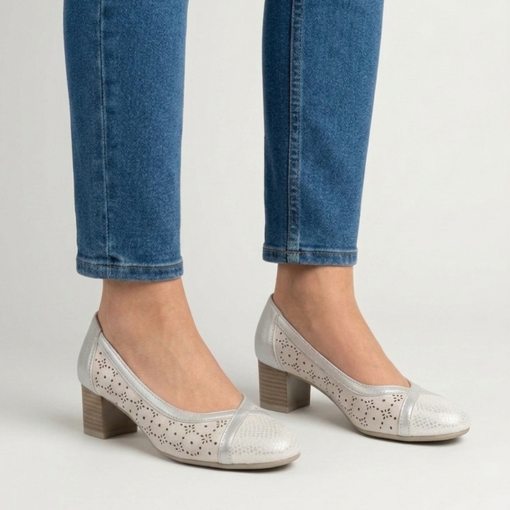 Amina - Mocassino comoda Donna con tacco