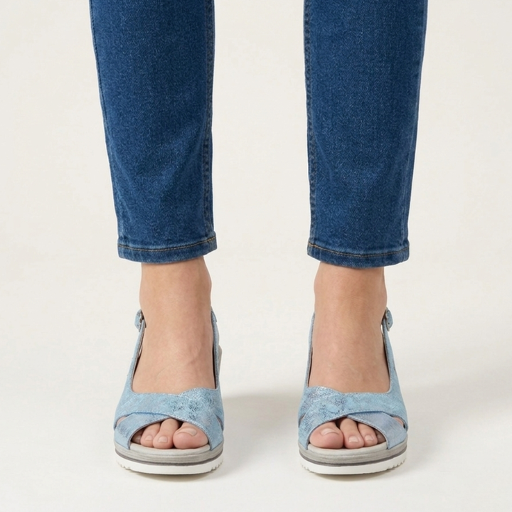 Francesca - sandalo comfort donna con zeppa