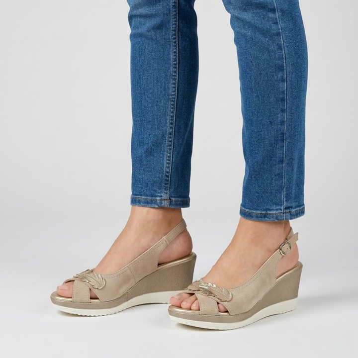Gelsomina - sandalo comfort donna con zeppa