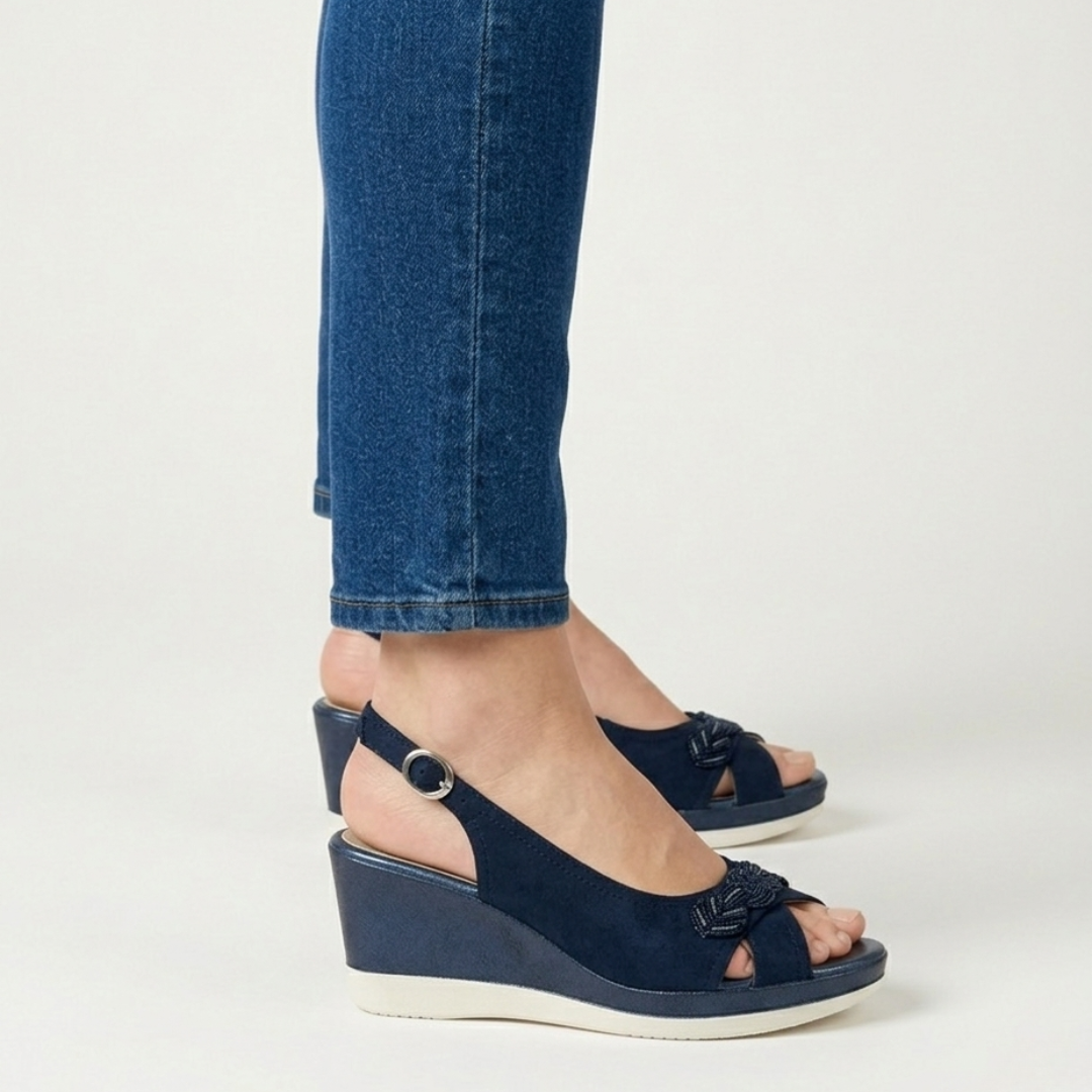 Gelsomina - sandalo comfort donna con zeppa