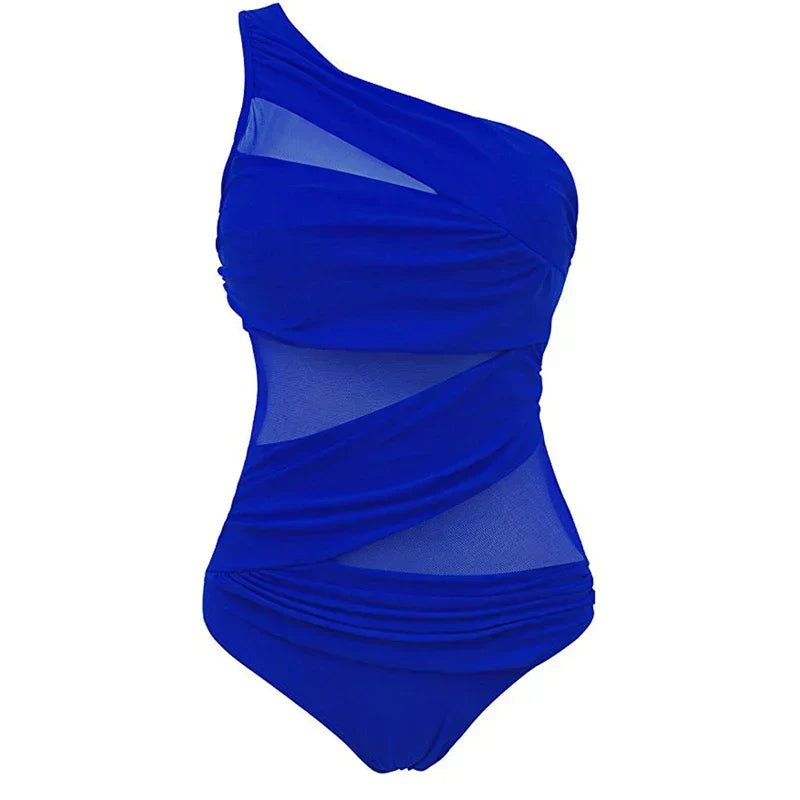 Nayla | Il Tuo Elegante Costume da Bagno a Spalla Unica in Taglie Comode