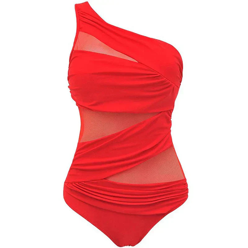 Nayla | Il Tuo Elegante Costume da Bagno a Spalla Unica in Taglie Comode
