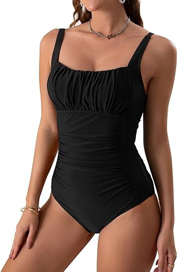 Leona | Il tuo elegante monokini con controllo addominale in nero