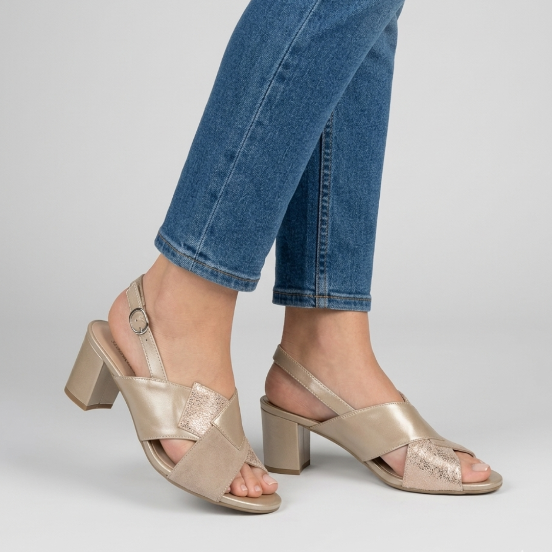 Laia - Sandalo comoda Donna con tacco
