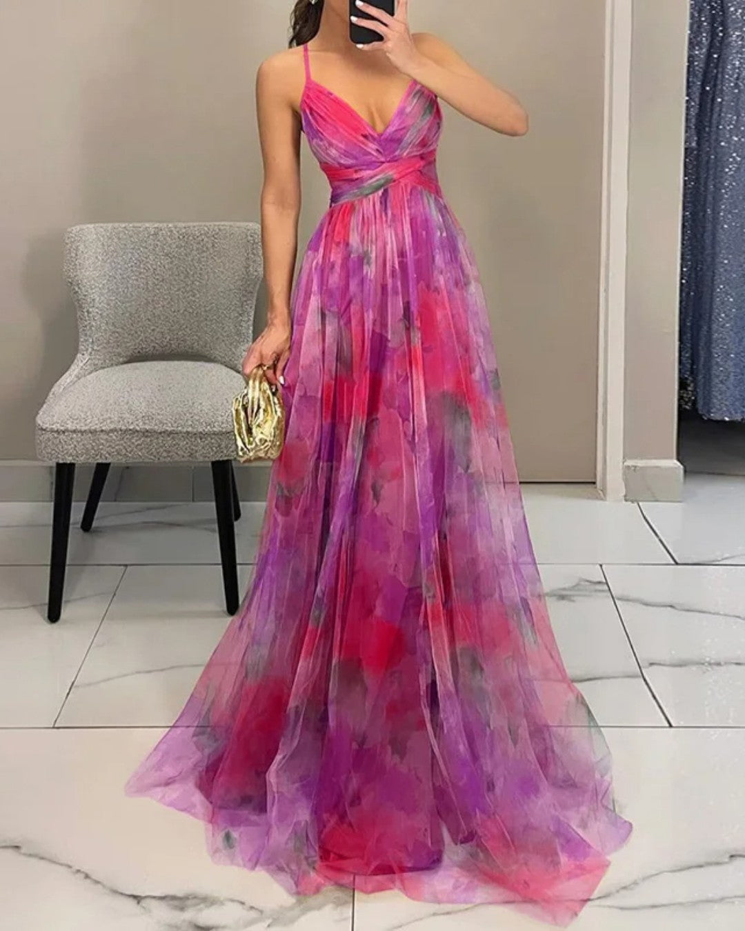 Maxi Dress in Elegant Floral Design