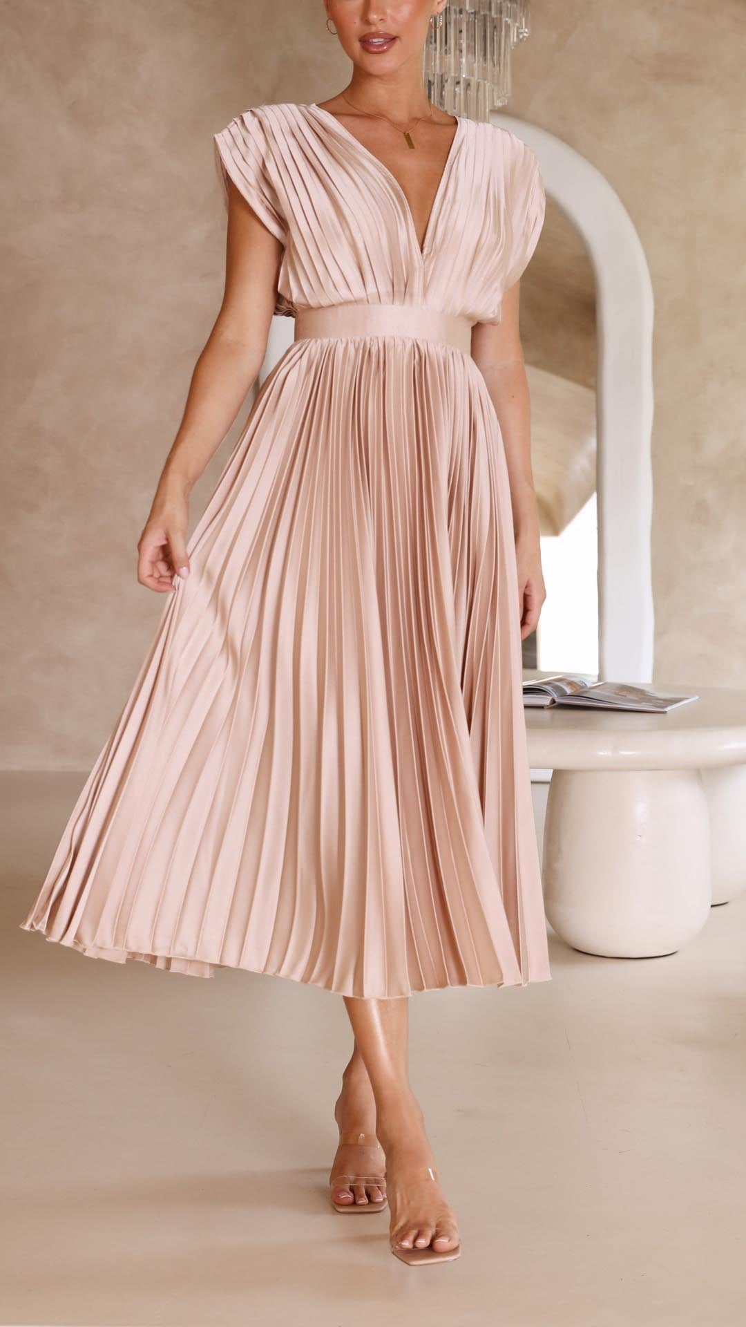 Abito Elegante con Plissettatura