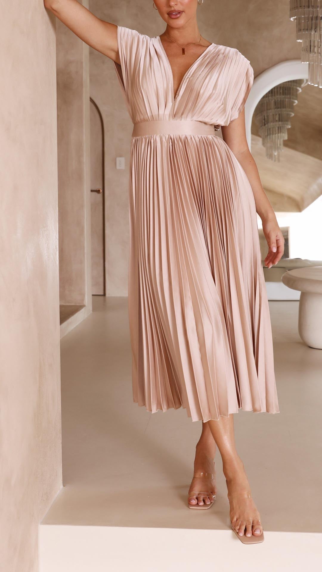 Abito Elegante con Plissettatura
