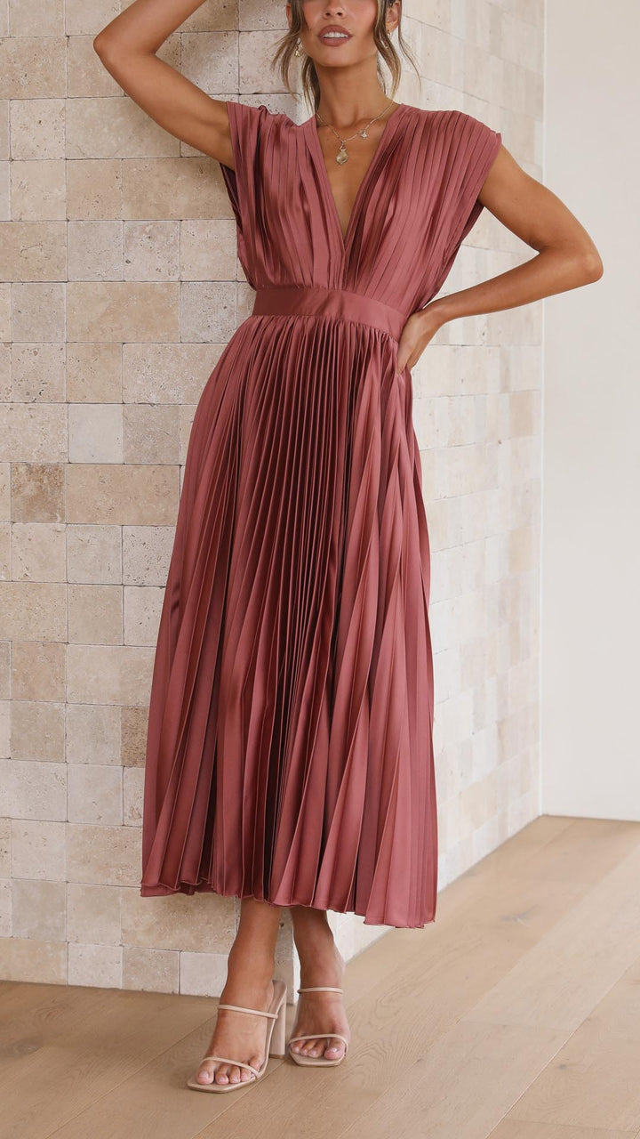 Abito Elegante con Plissettatura