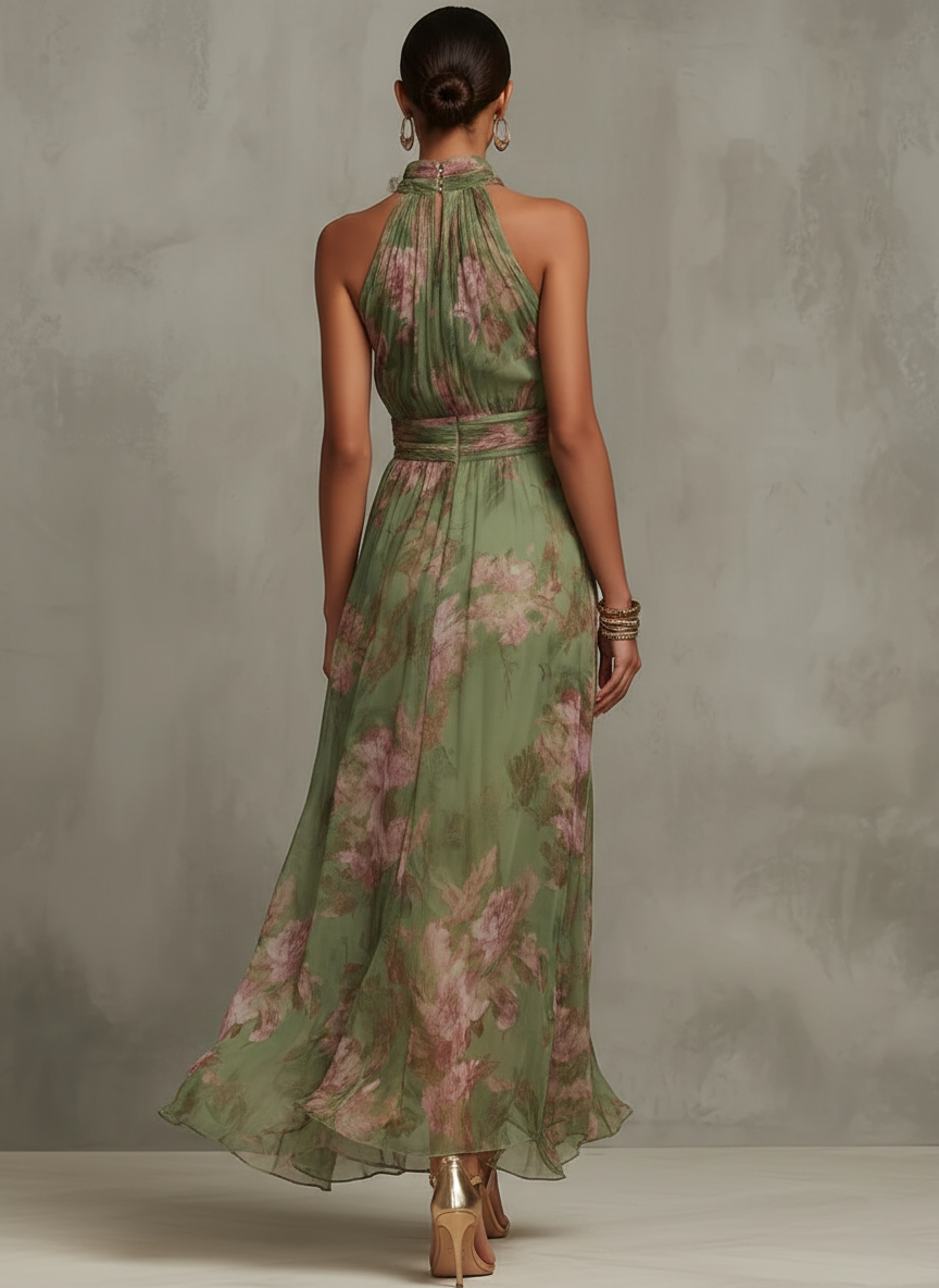 Élise Floral Long Elegant Dress