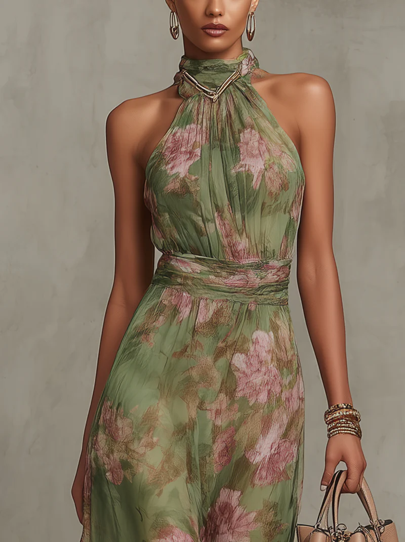 Élise Floral Long Elegant Dress
