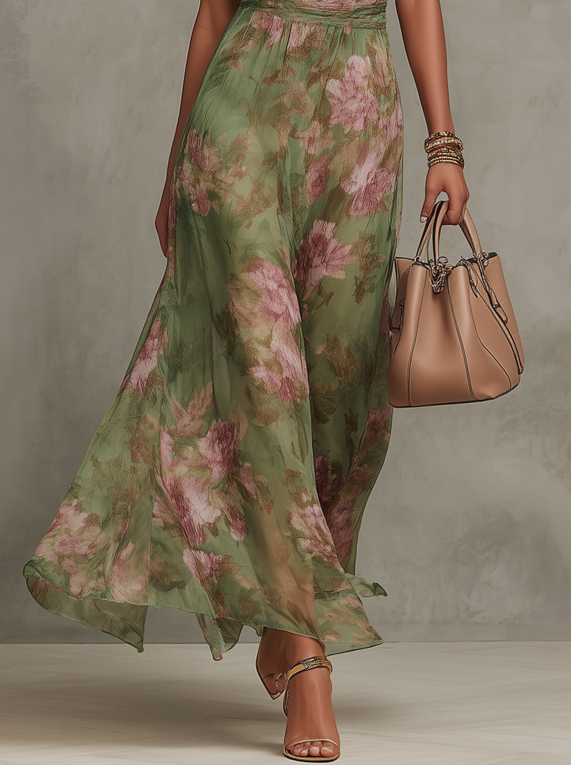 Élise Floral Long Elegant Dress