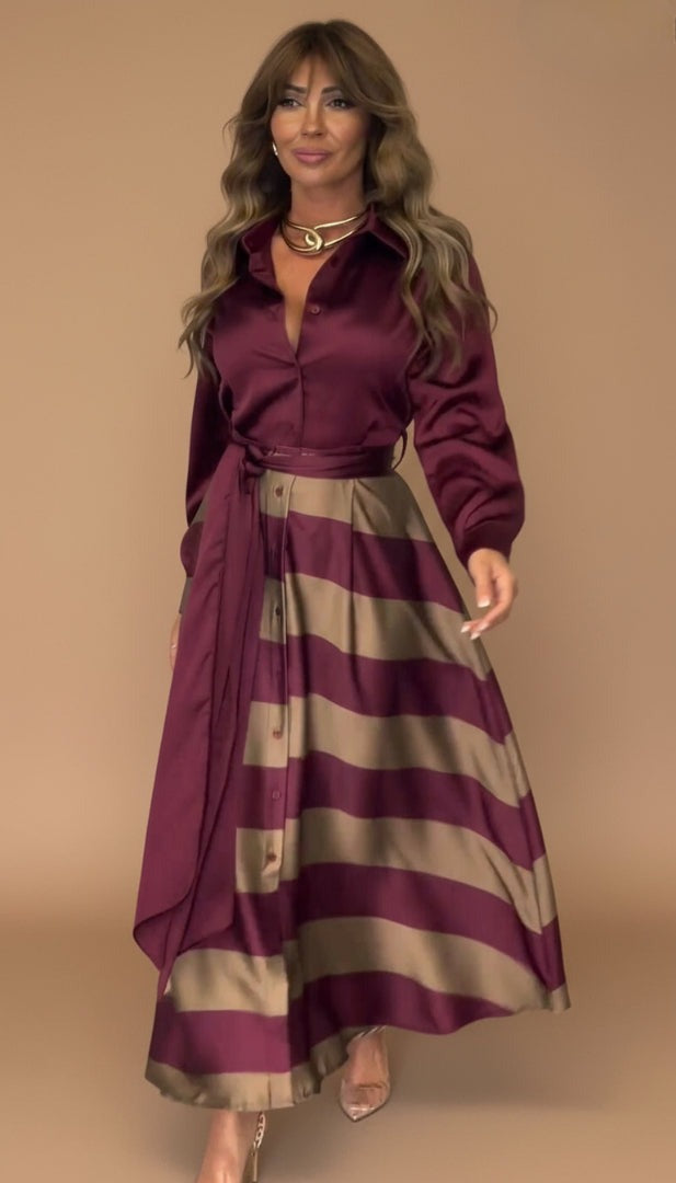 Mila™ | Maxi Dress with Stripes
