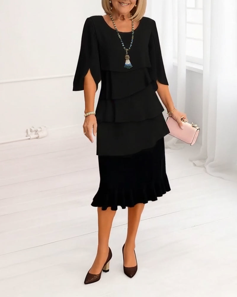 Patricia | Abito Chic con Dettagli a Volant