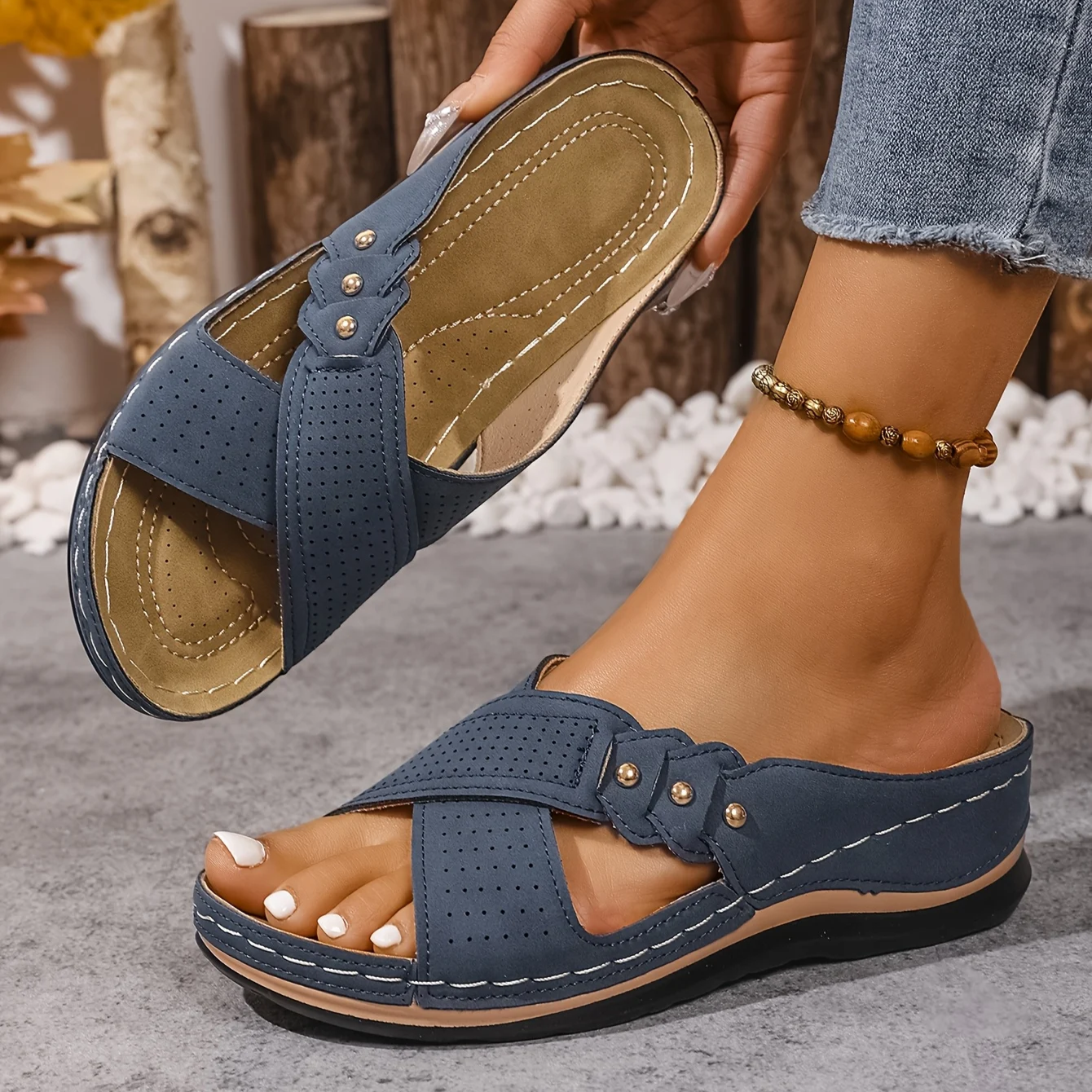 Daniela | Sandali con Zeppa Eleganti e Confortevoli