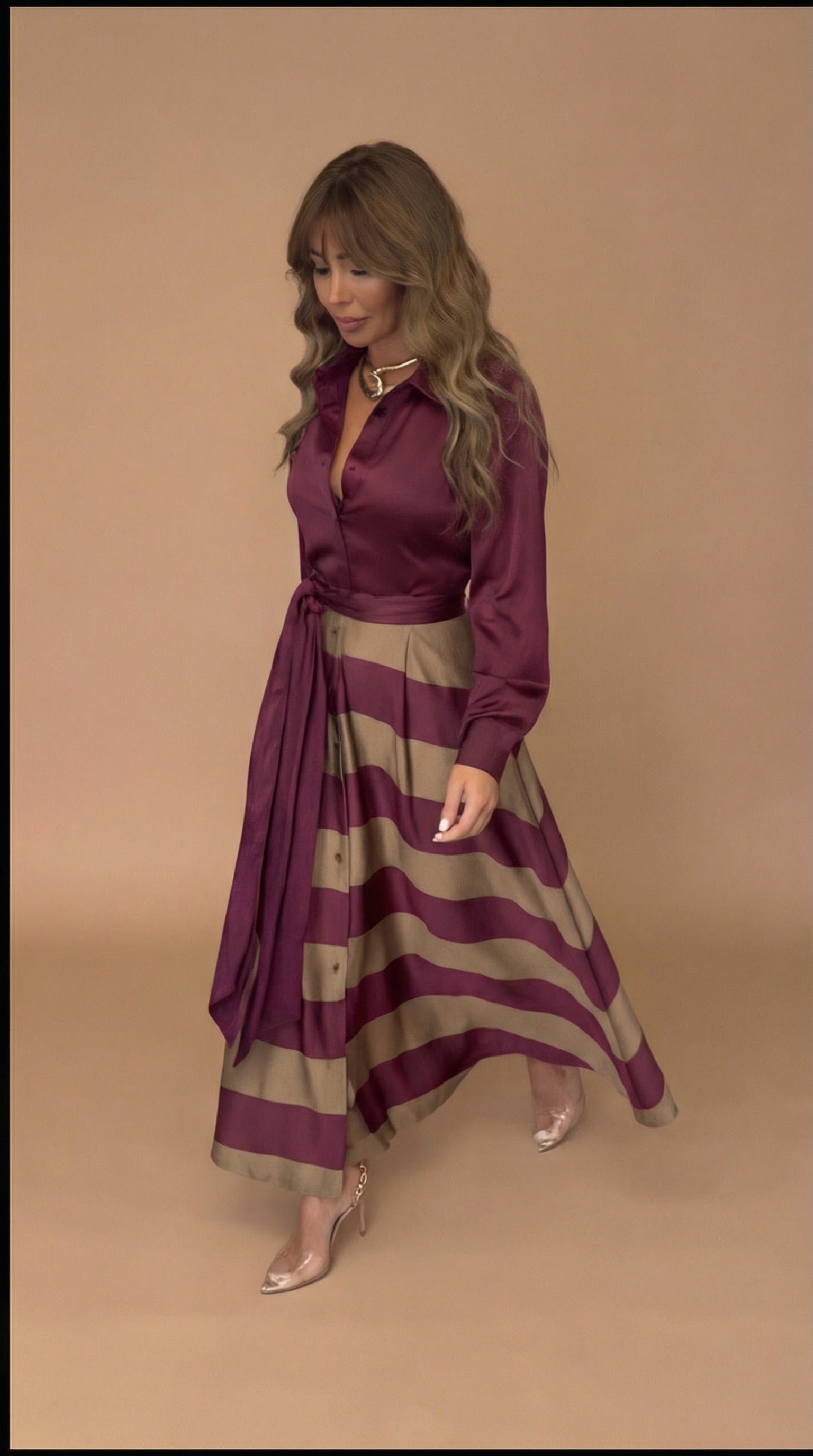 Mila™ | Maxi Dress with Stripes