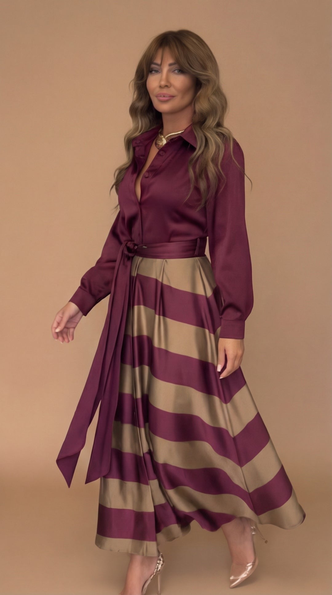 Mila™ | Maxi Dress with Stripes