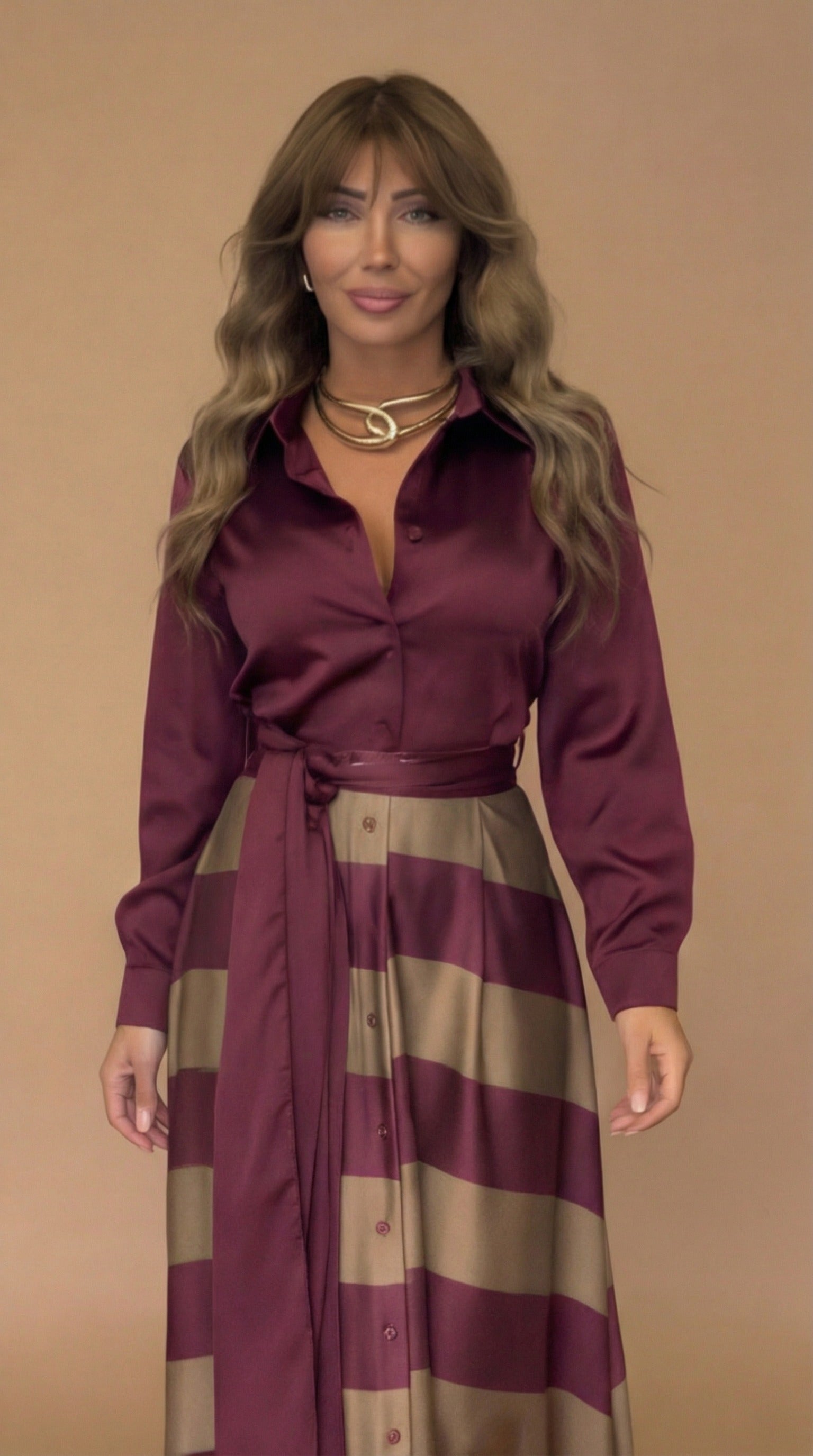 Mila™ | Maxi Dress with Stripes