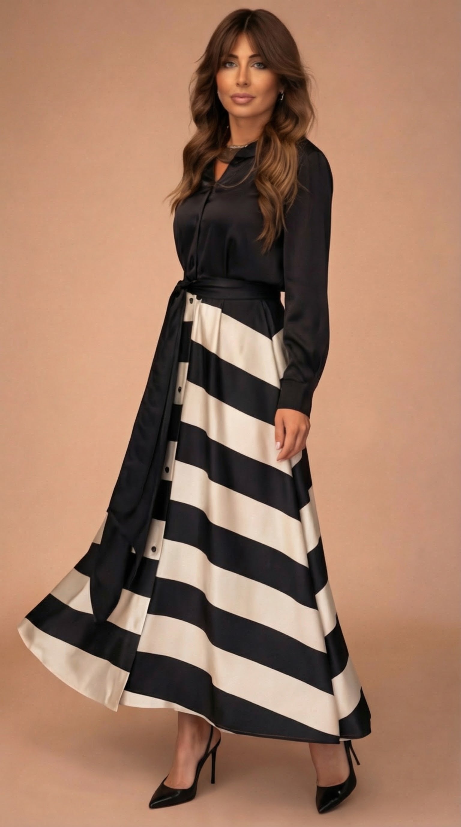Mila™ | Maxi Dress with Stripes