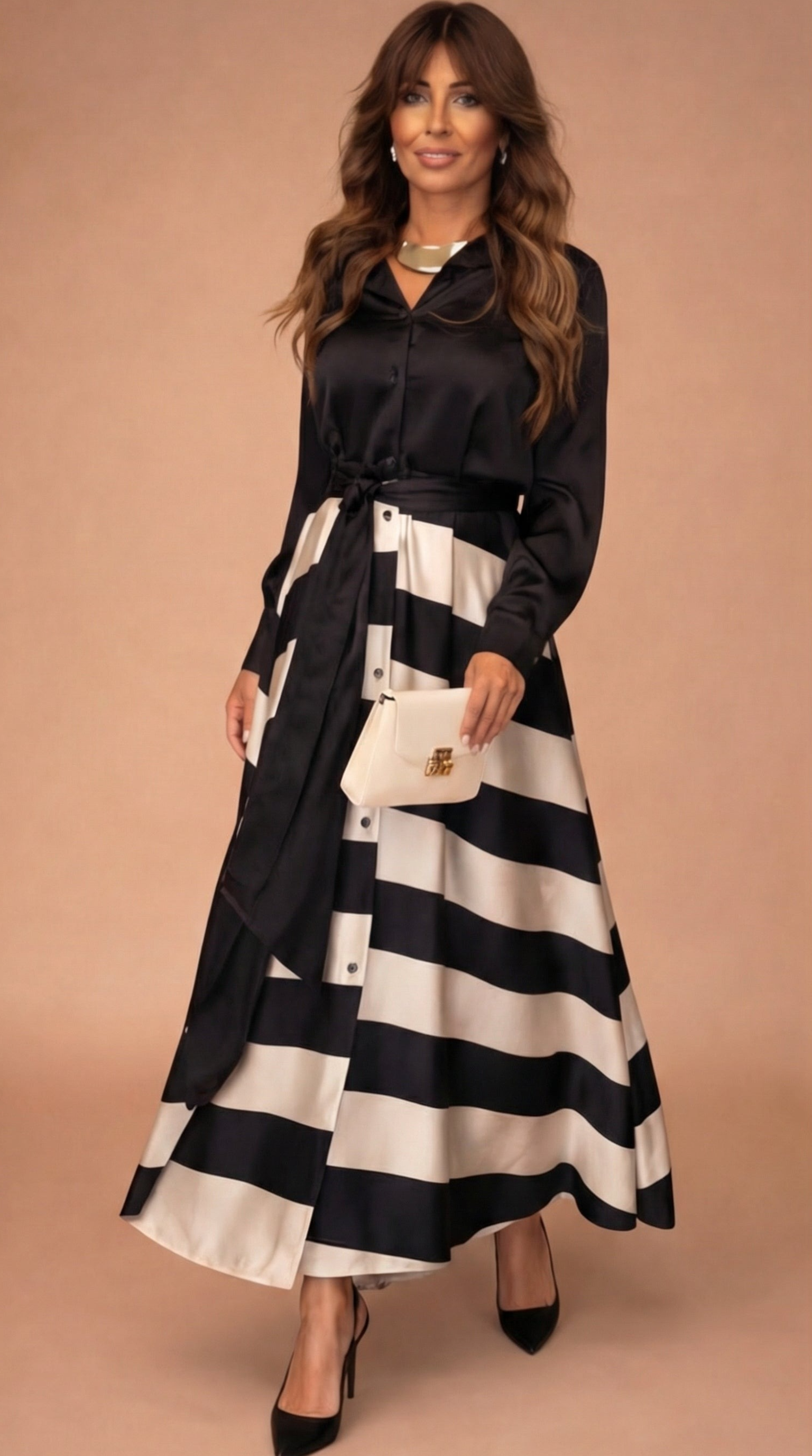 Mila™ | Maxi Dress with Stripes